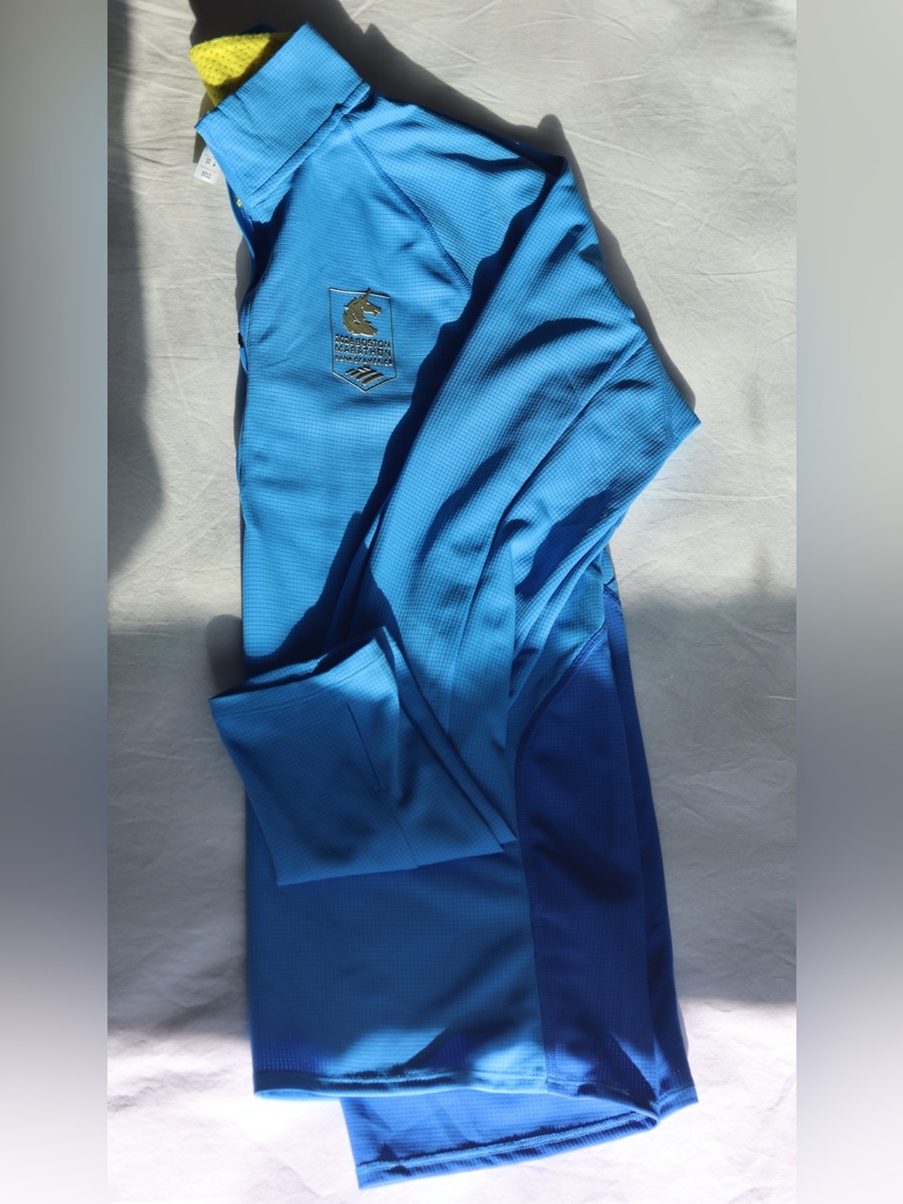 adidas Light Blue Long Sleeve Performance Shirt